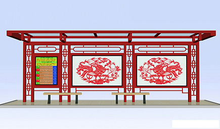 公交候车厅宣传栏
